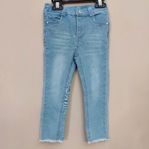 Jessica Simpson skinny leg light wash undone hem 18 month jeans